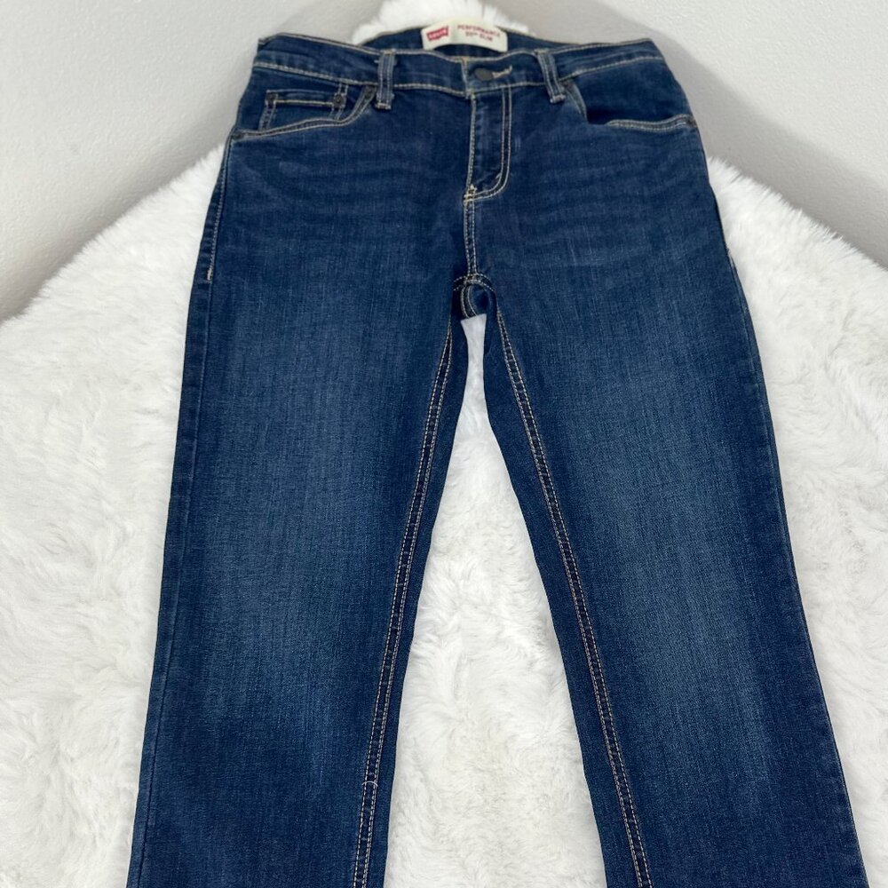 Levi’s Boys 511 Performance Slim Jeans in a classic medium-blue wash